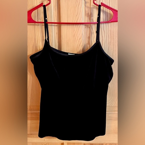 J. Jill Elegant Black Velvet Camisole Top Size Large Length Adjustable Soft Gift - Picture 11 of 13